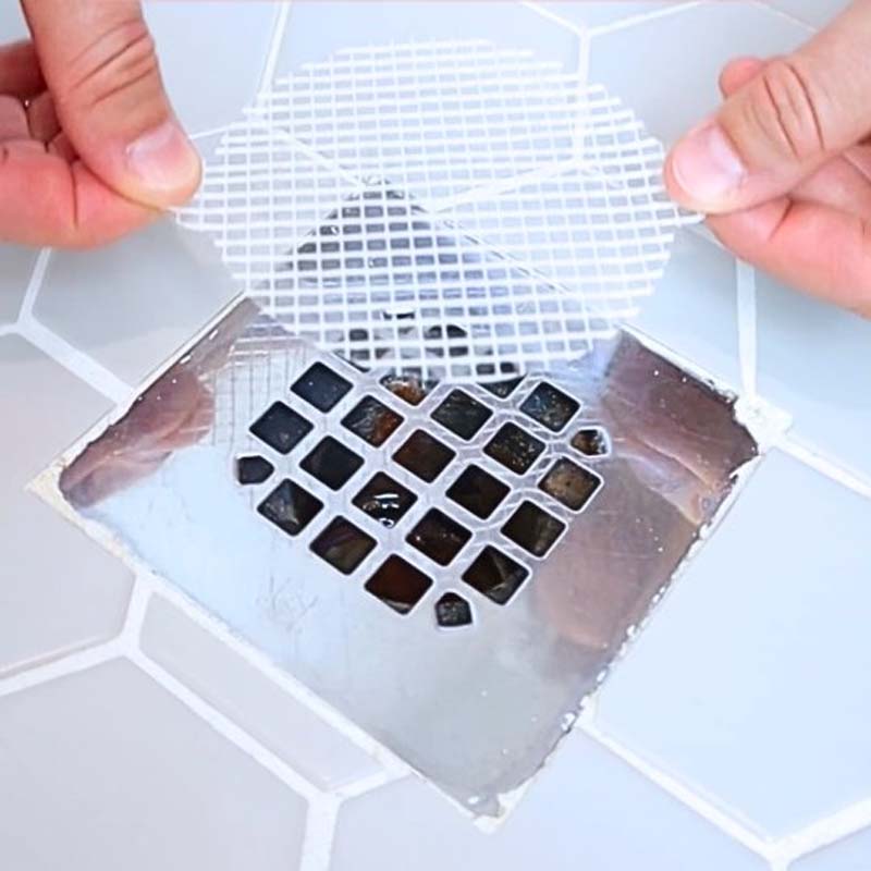 30 Pack Disposable Shower Drain Hair Catcher Mesh Stickers