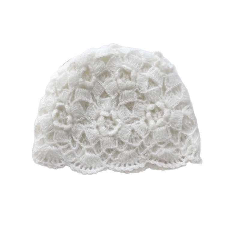Lace Hollow Flower Crochet Knit Hat