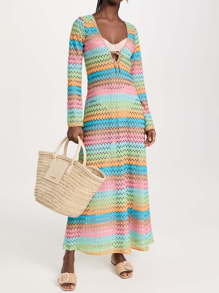 Knitted Crochet Beach Coverup Dress