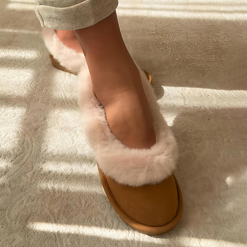 Round-toe Flat Warm Low-top Velvet Shoes