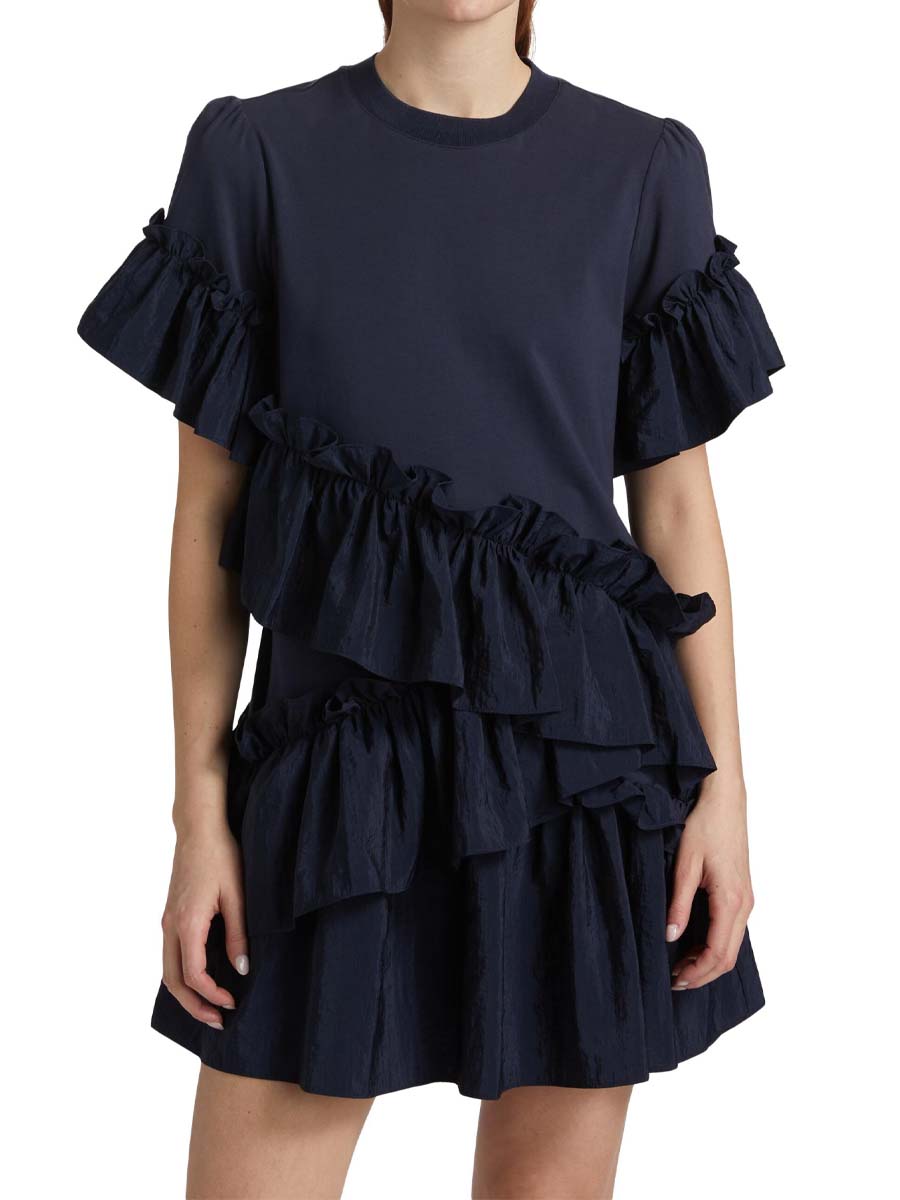 Ruffled Short Sleeve Minidress