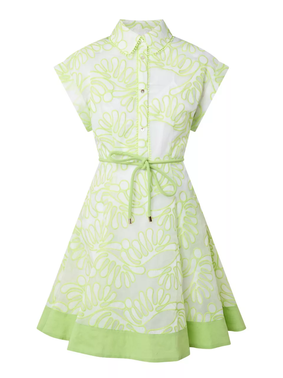 Apple Green Classy Shirt Dress