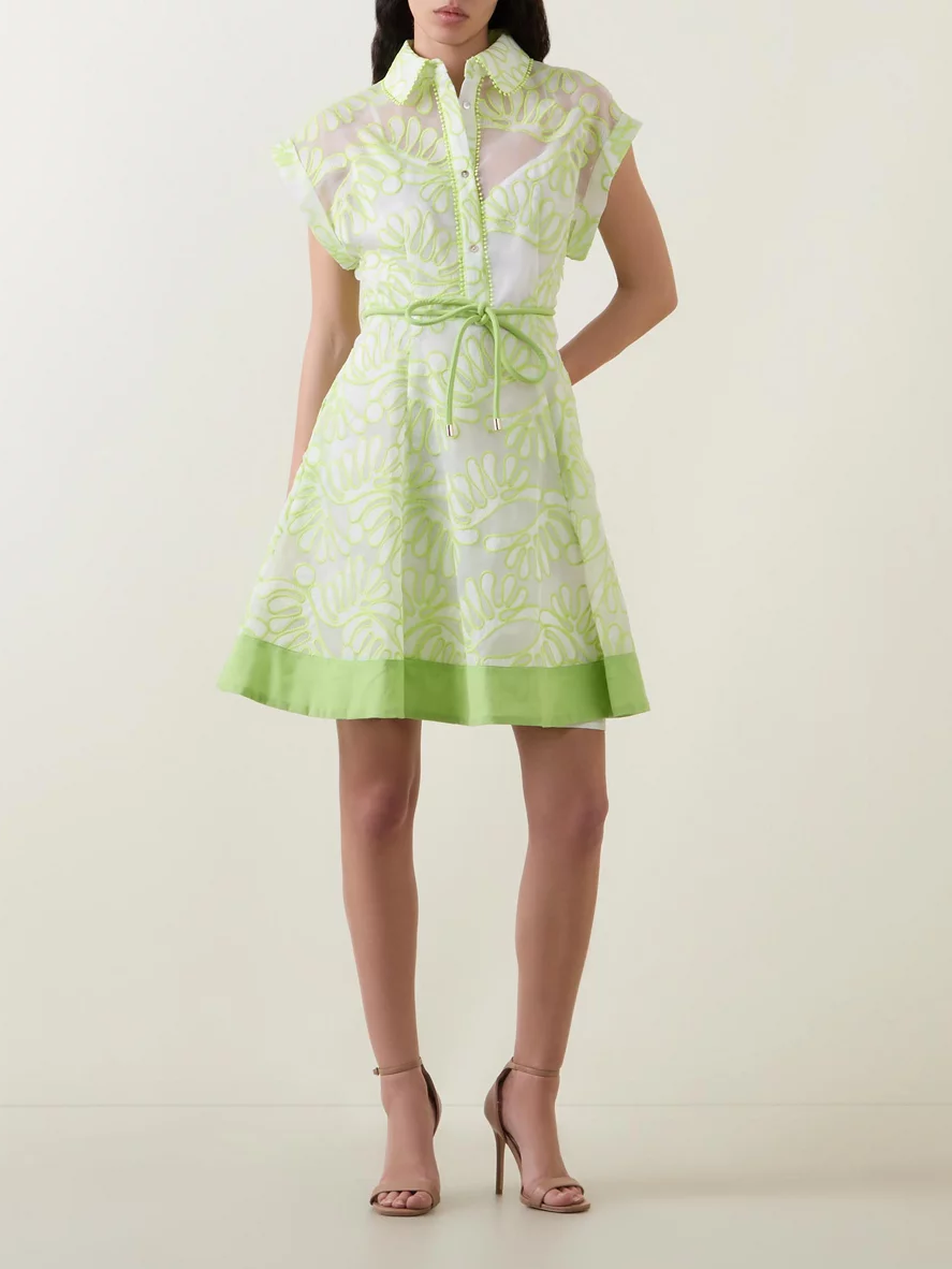 Apple Green Classy Shirt Dress