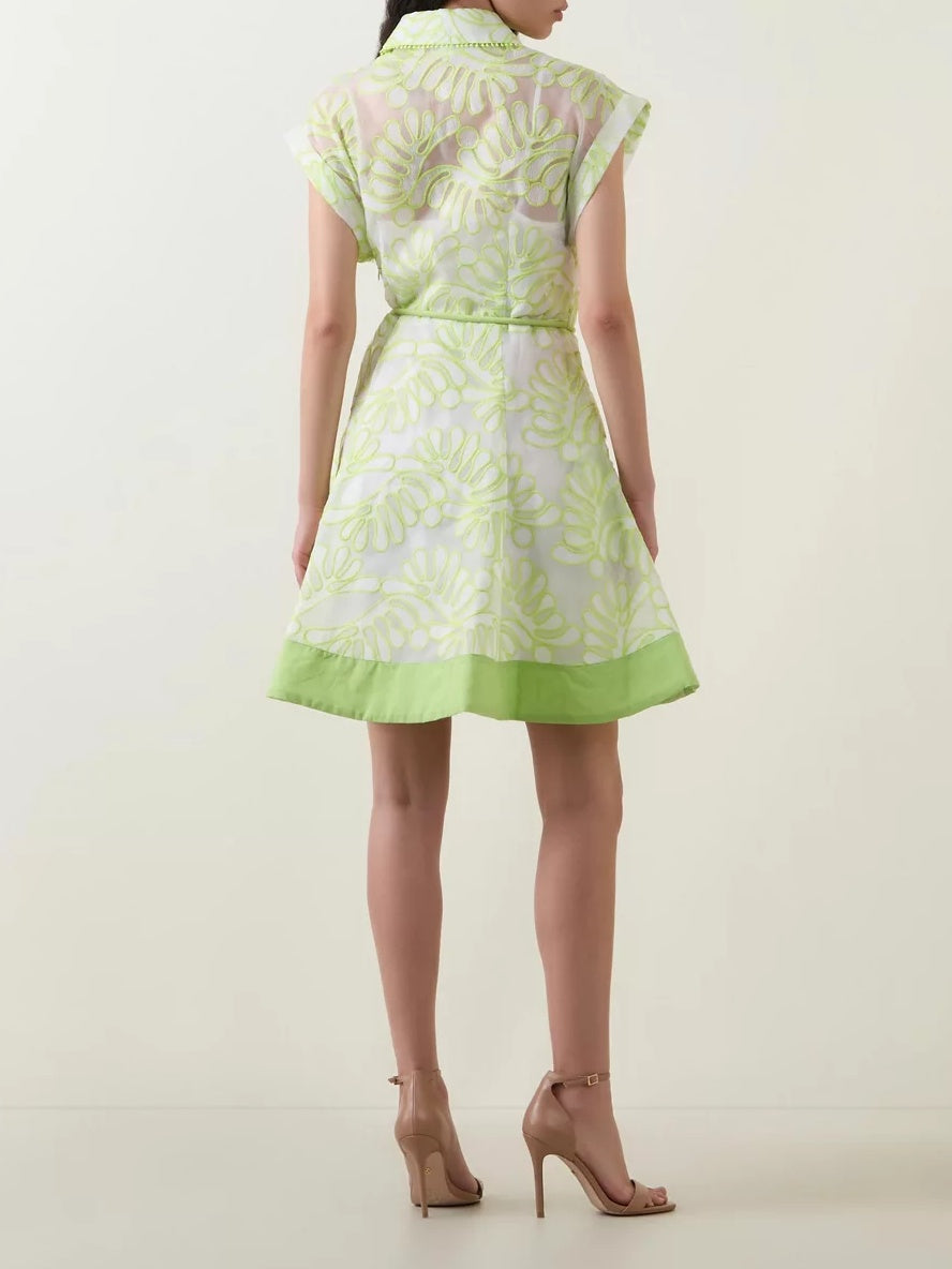 Apple Green Classy Shirt Dress