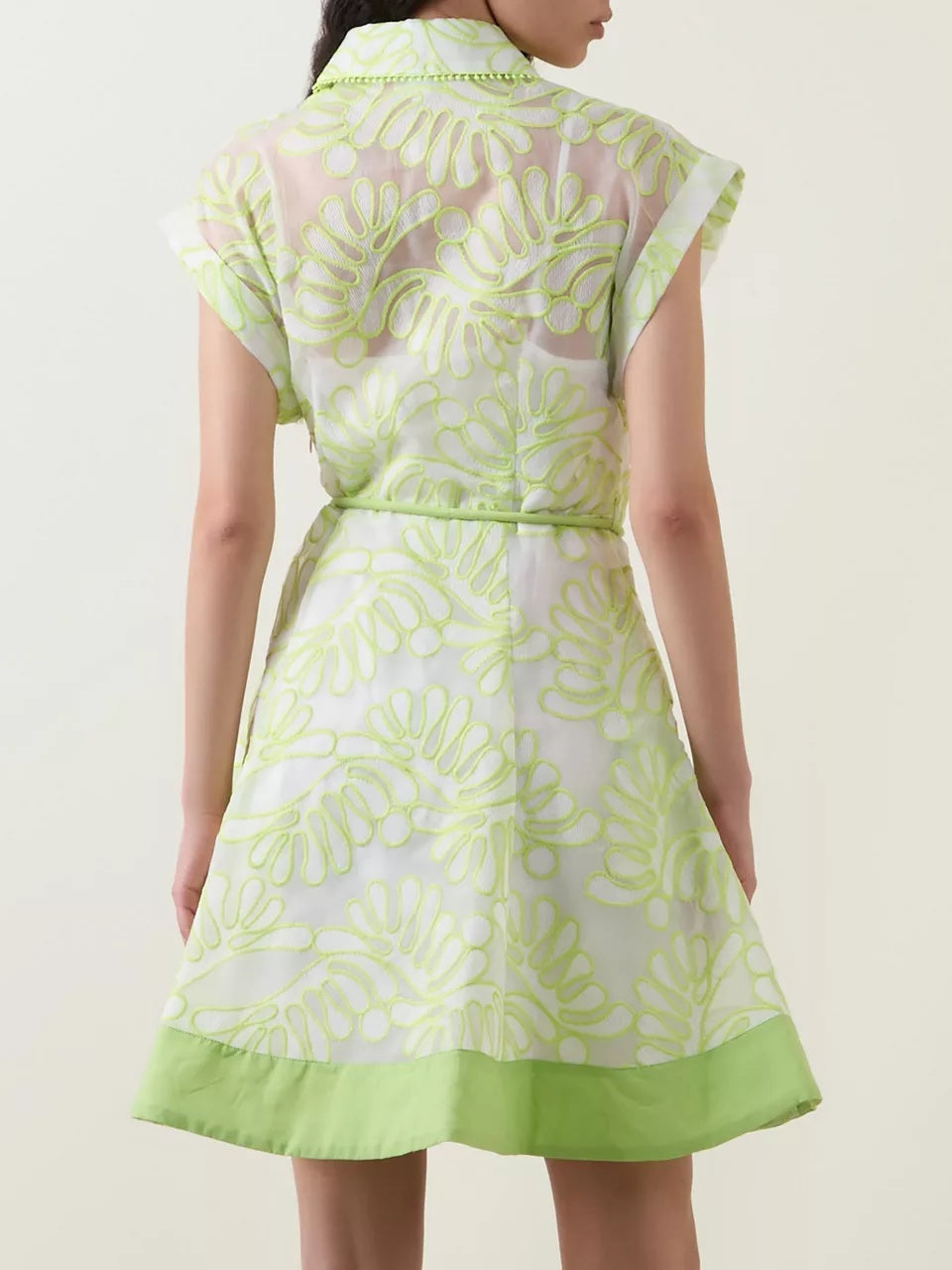 Apple Green Classy Shirt Dress