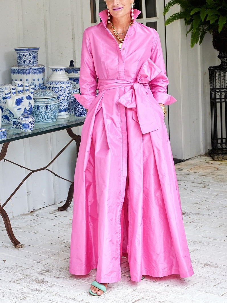 Pleated Shirt Gown