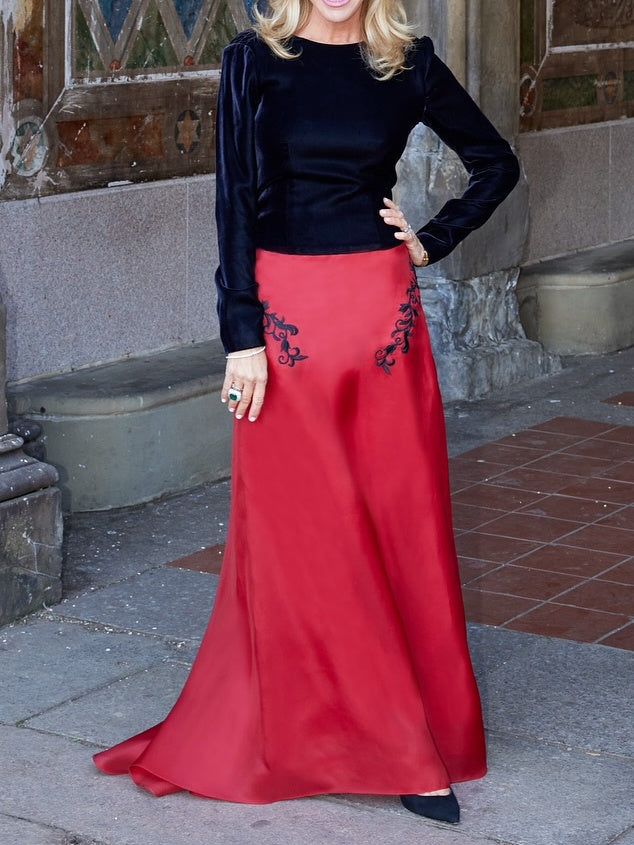 Bold Floral Embroidered Dress