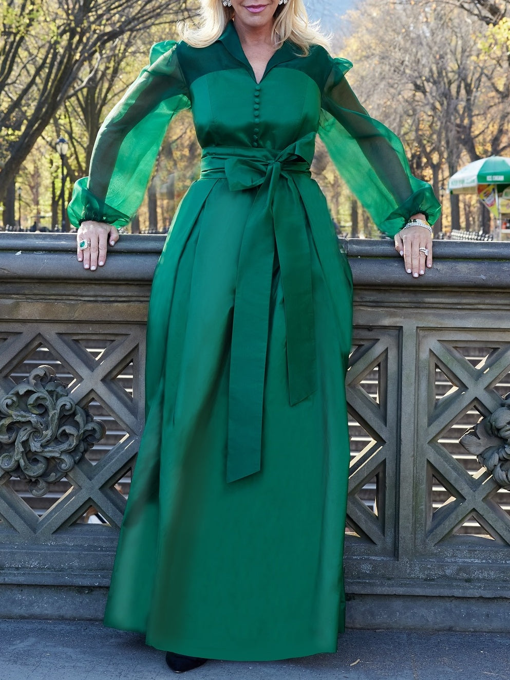 V-neck Ruffled Elegant Dress