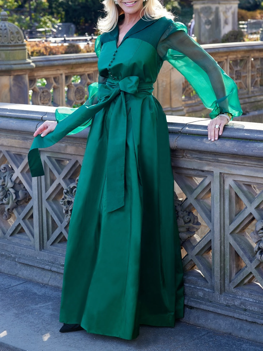 V-neck Ruffled Elegant Dress