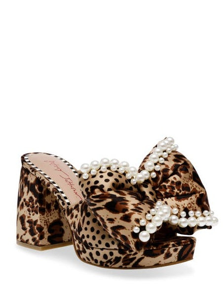 Floral Heeled Bow Sandals