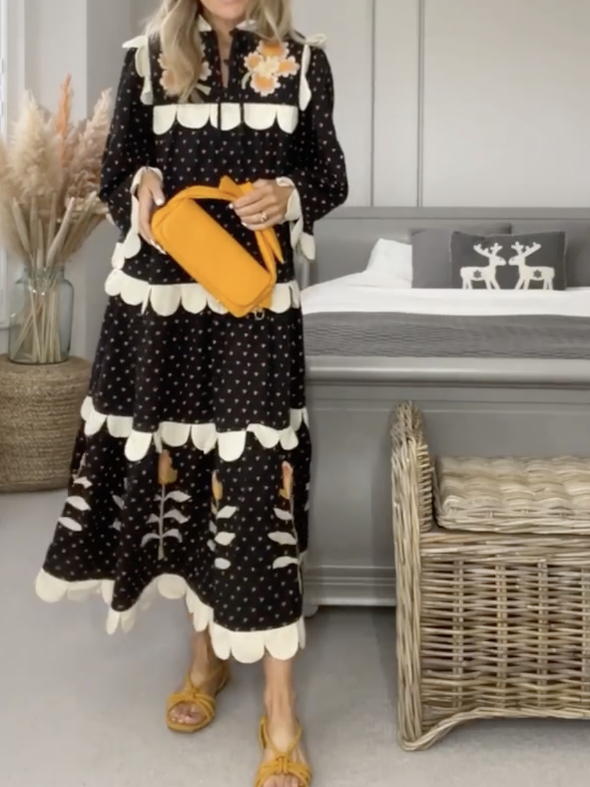 Dark Flowers Maxi Dress
