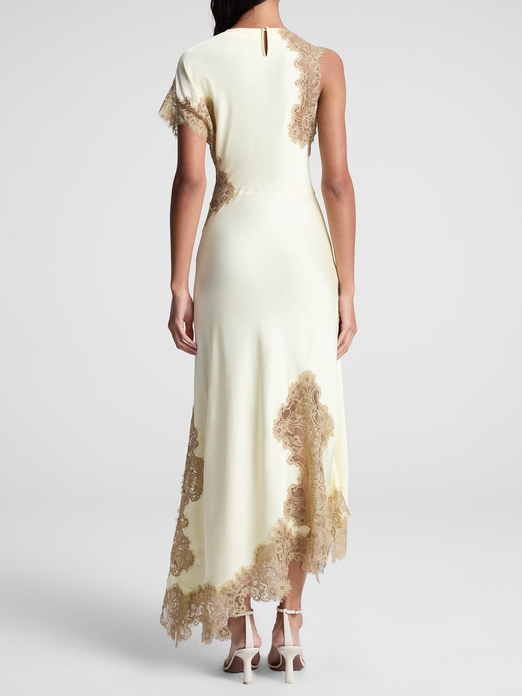 Satin Lace Maxi Dress
