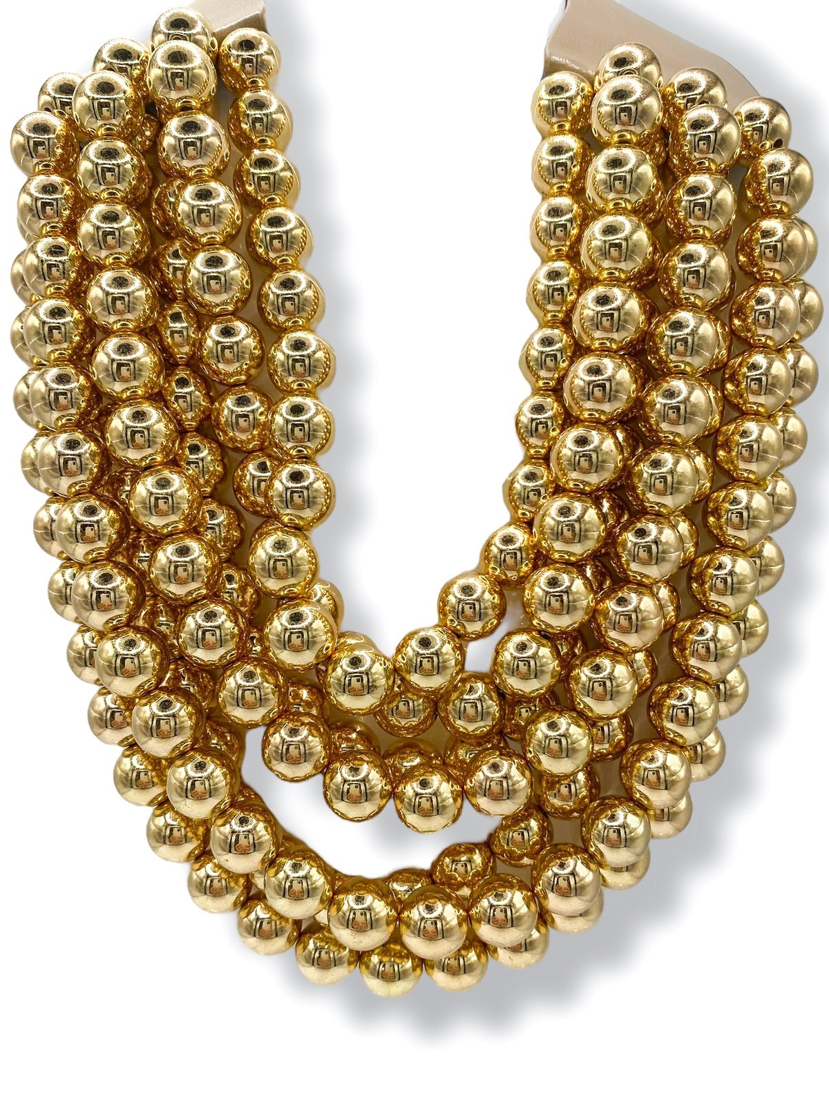 Cream Bead Statement Necklace