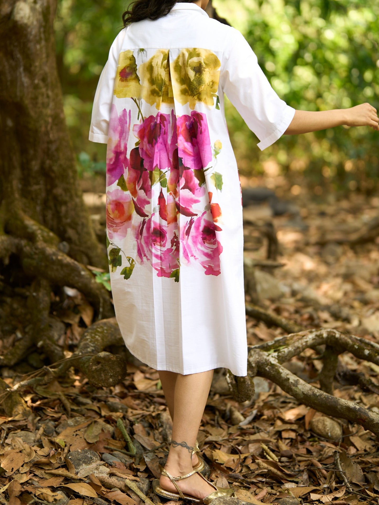 Watercolour Floral Shirt Dress