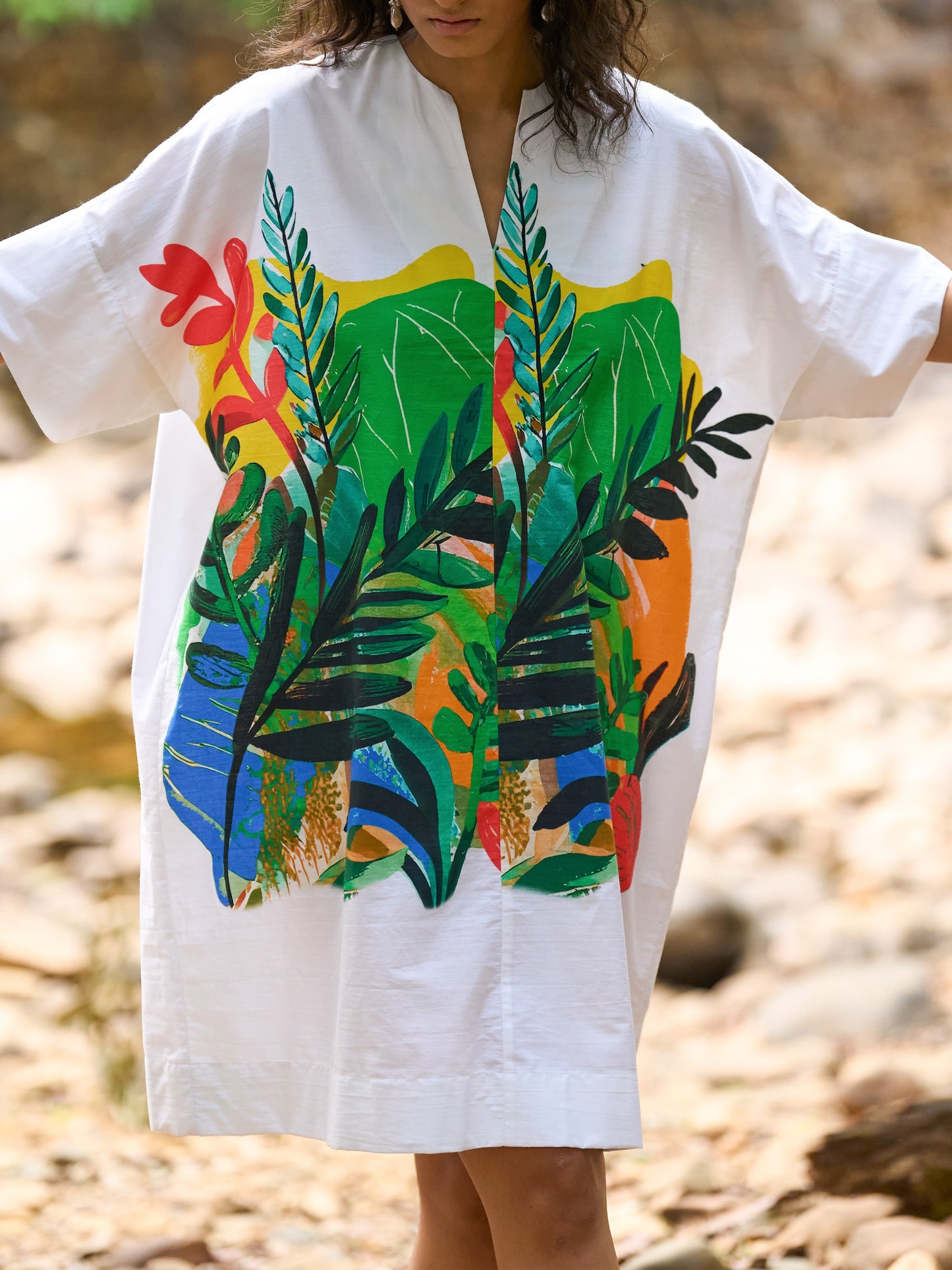 Graphic Print Shirt Dress