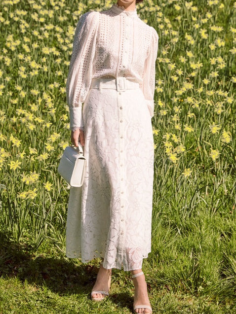 White Lace Skirt