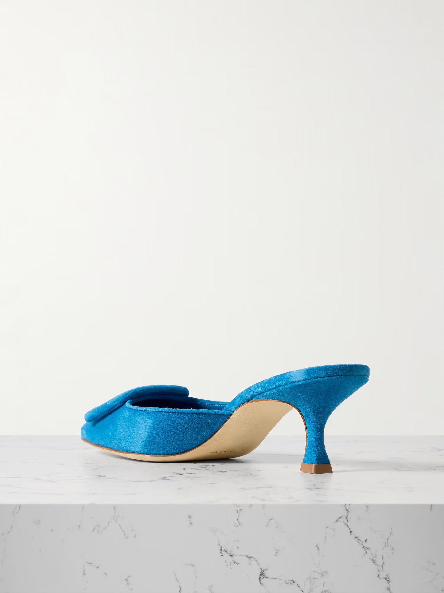 Buckle Suede Mules