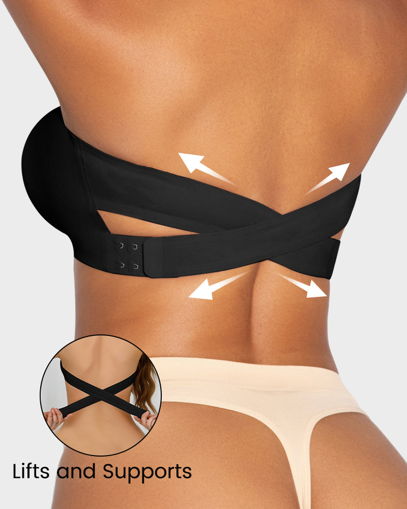 Non-Slip Crossover Side Hook Bra