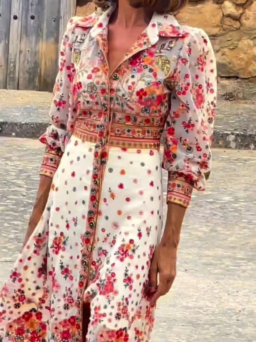 Floral Embroidered Maxi Dress