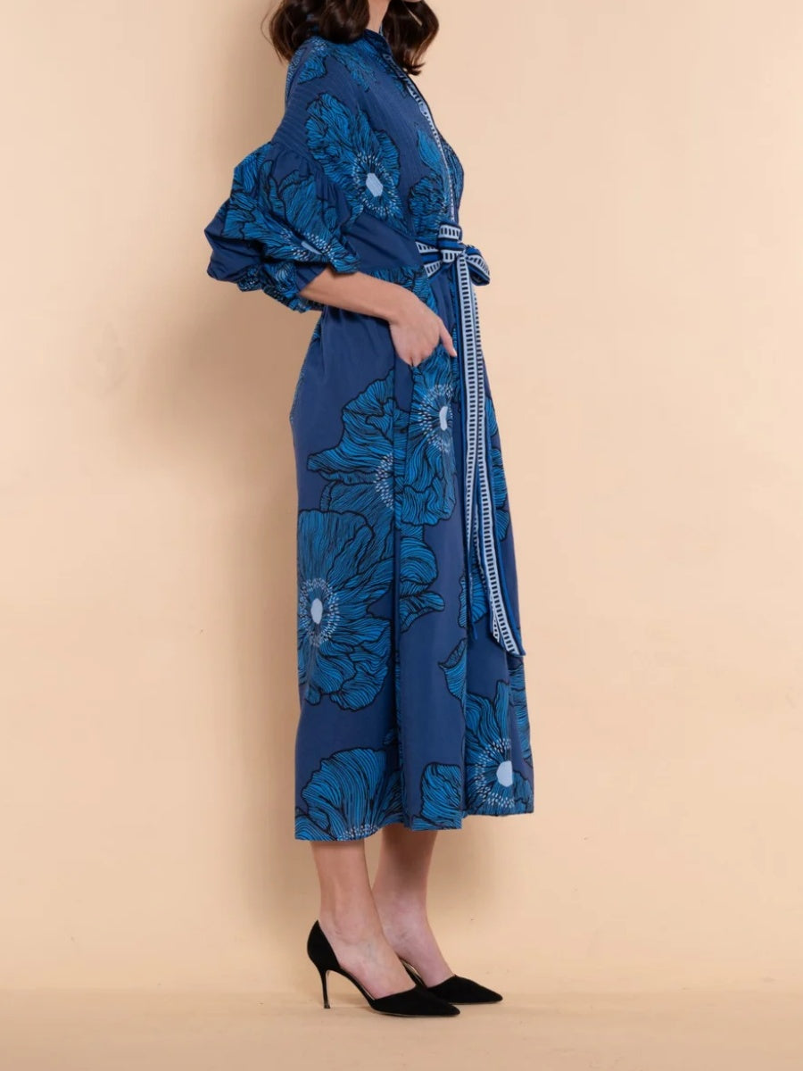 Blue Floral Maxi Dress