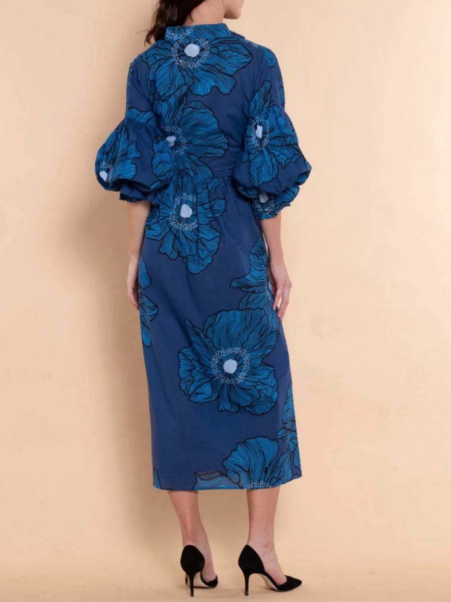 Blue Floral Maxi Dress