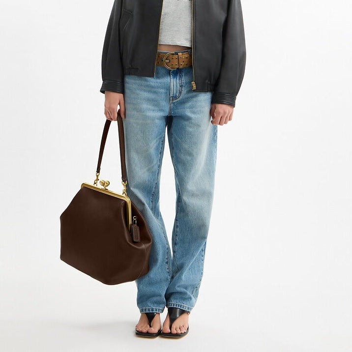 (⏰Last Day Promotion $10 OFF)Large Kisslock Frame Bag