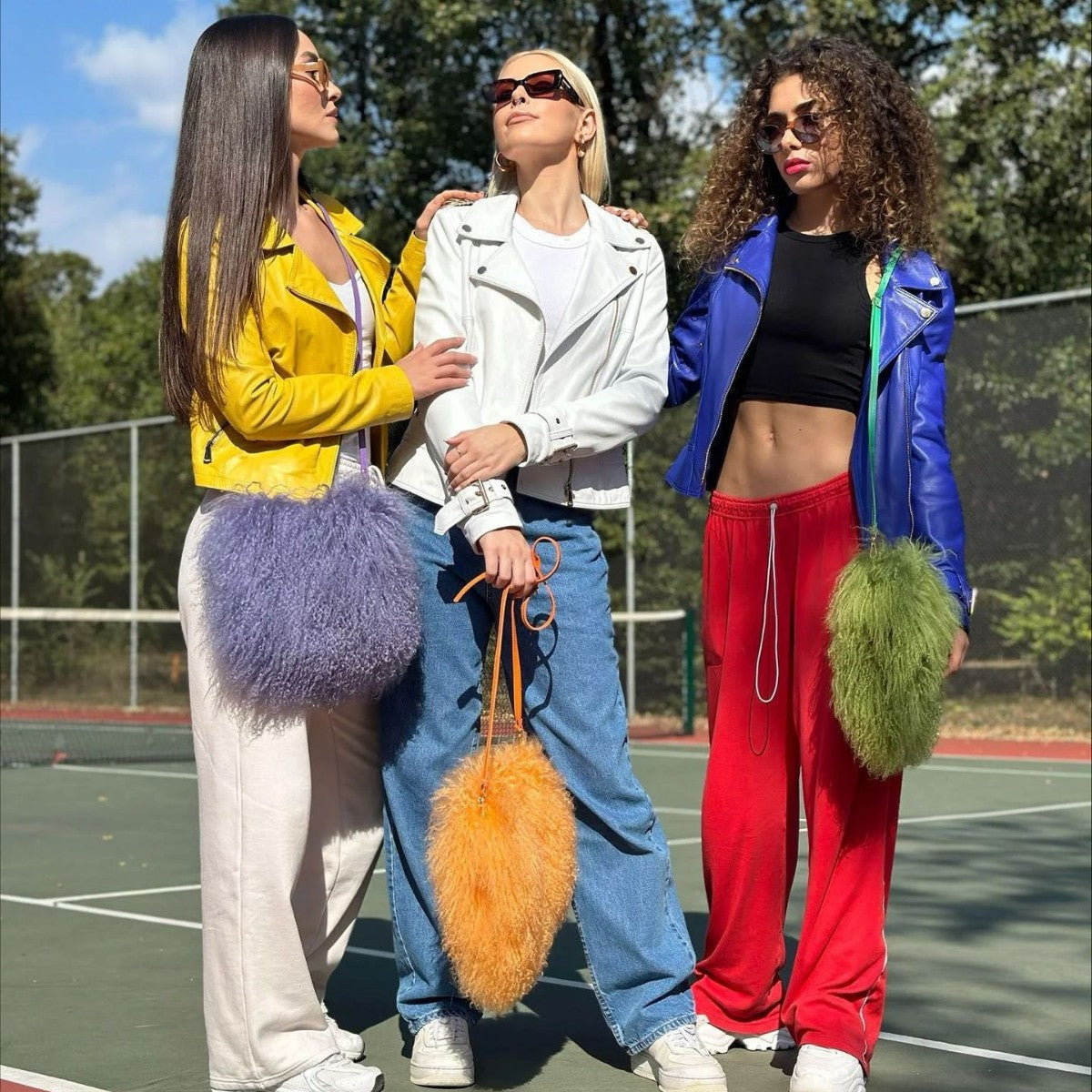Colorful Faux Fur Bag