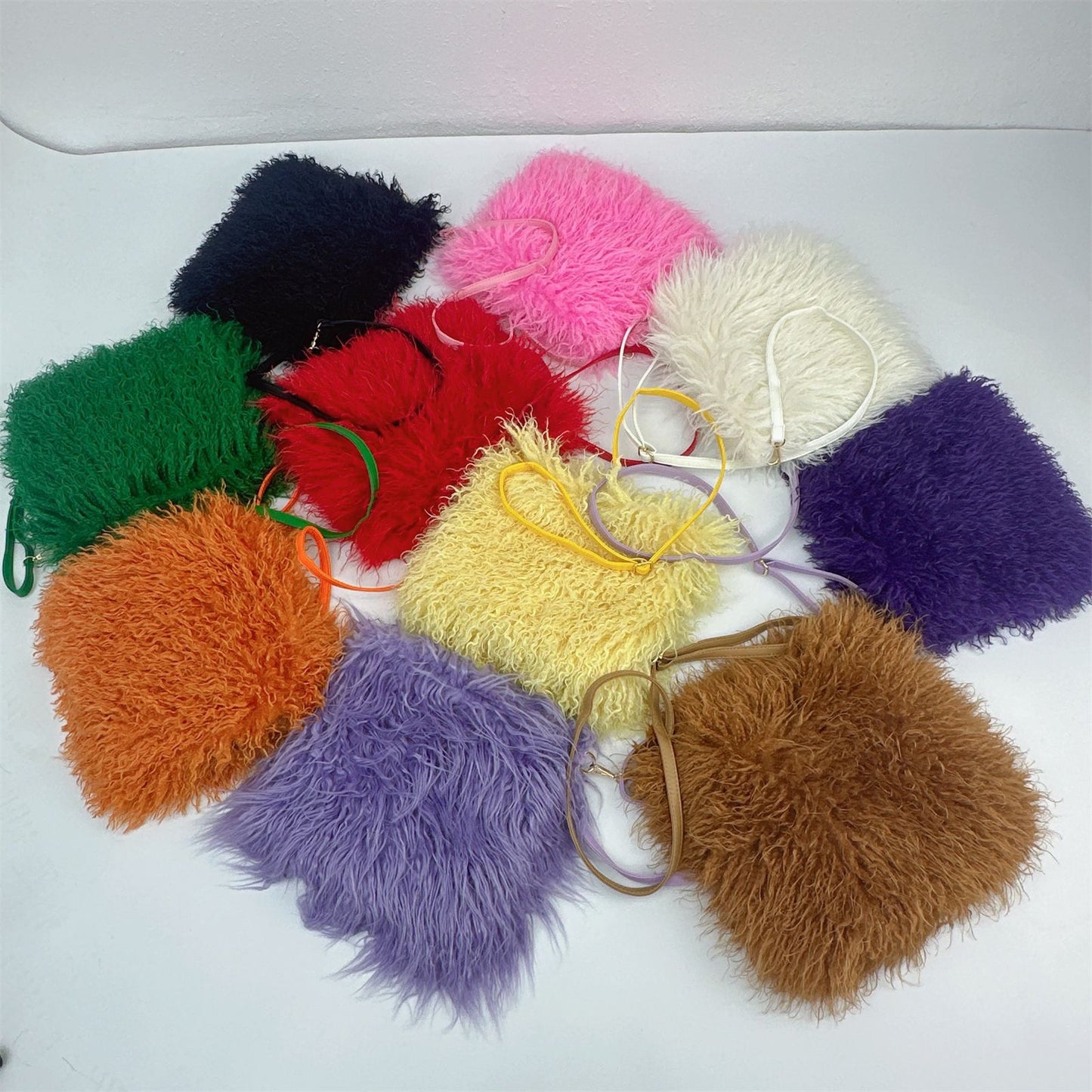 Colorful Faux Fur Bag