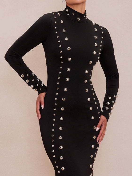 (⏰Last Day Promotion $10 OFF)-Vixen Studded Maxi Dress