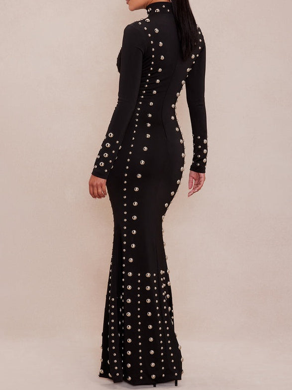 (⏰Last Day Promotion $10 OFF)-Vixen Studded Maxi Dress