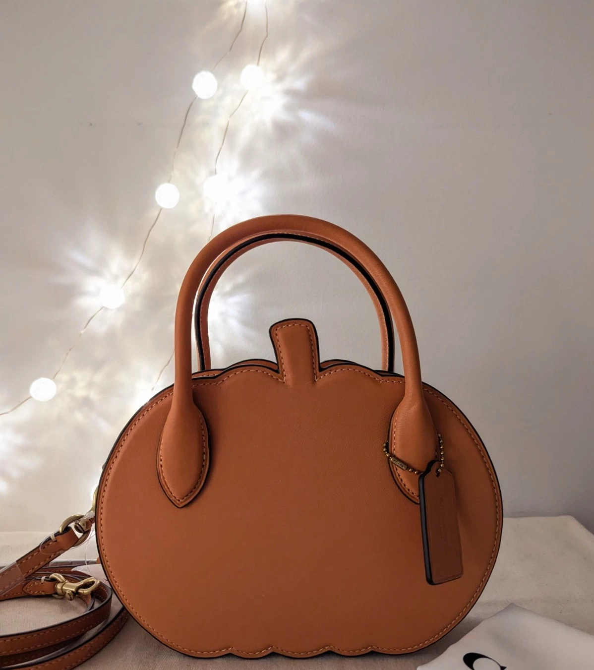 (⏰Last Day Promotion $10 OFF)-Halloween Collection Pumpkin Bag In Orange Glove Tanned Leather(Buy 2 Free Shipping✔️)