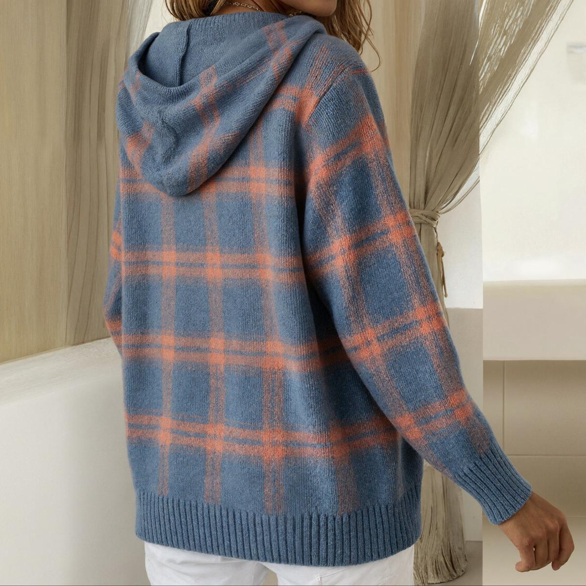 Plaid Hoodie Sweater