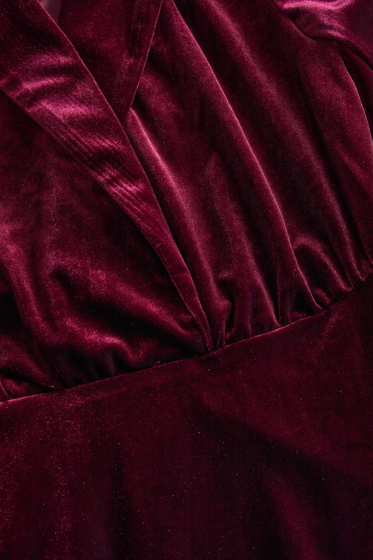 Classic Long-Sleeve Velvet Dress With Gold Accents