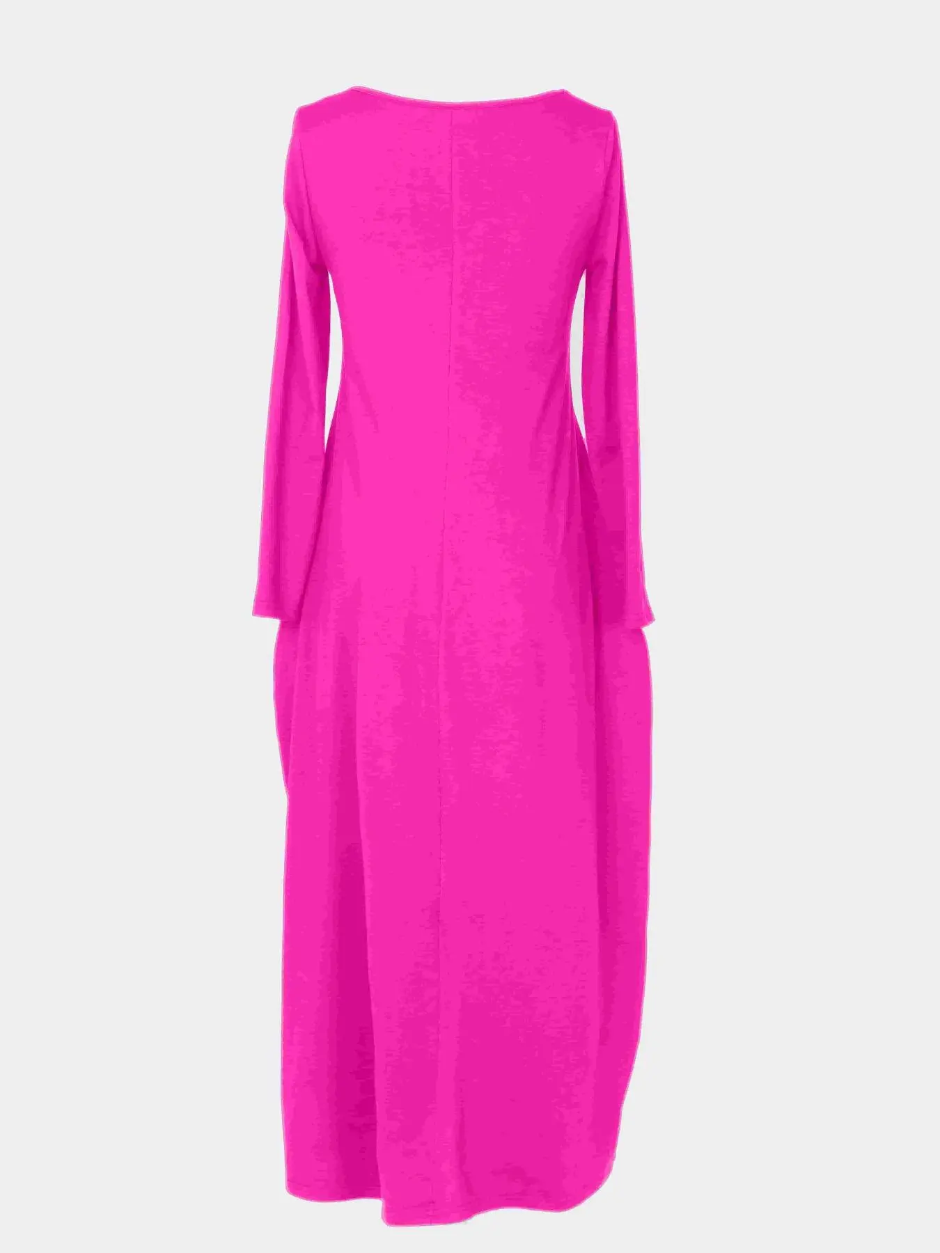 Casual Basic Round Neck Long Sleeve Pocket Sleepwear