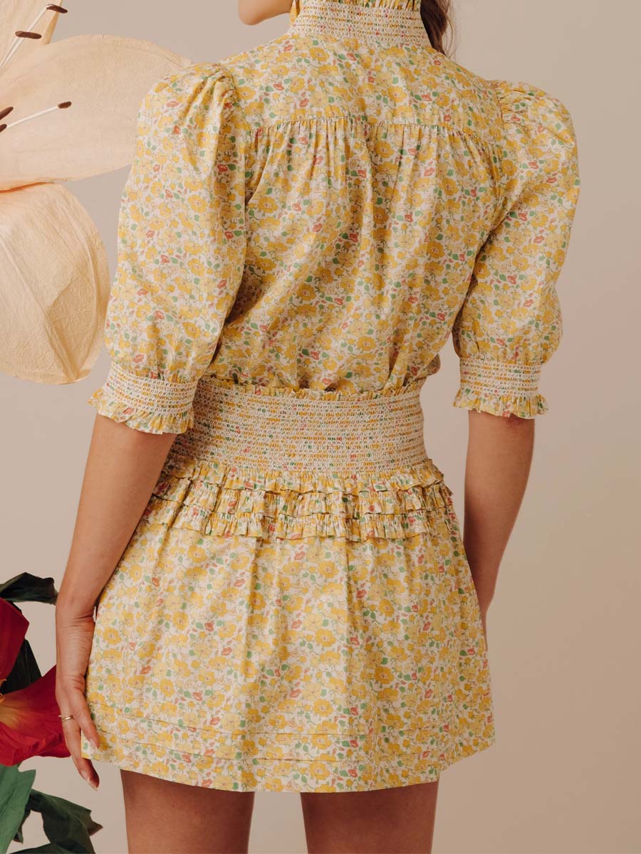 Floral Print Ruffled Top