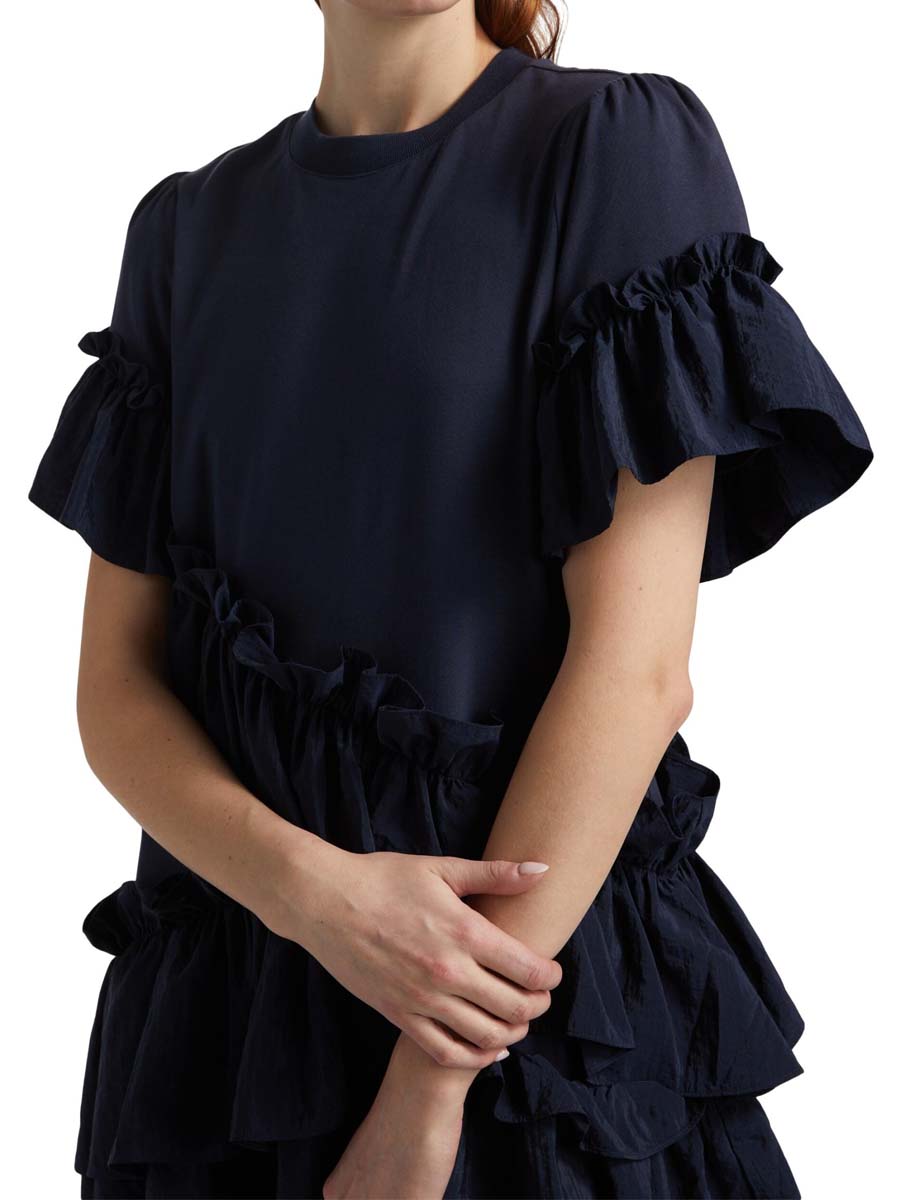 Ruffled Short Sleeve Minidress