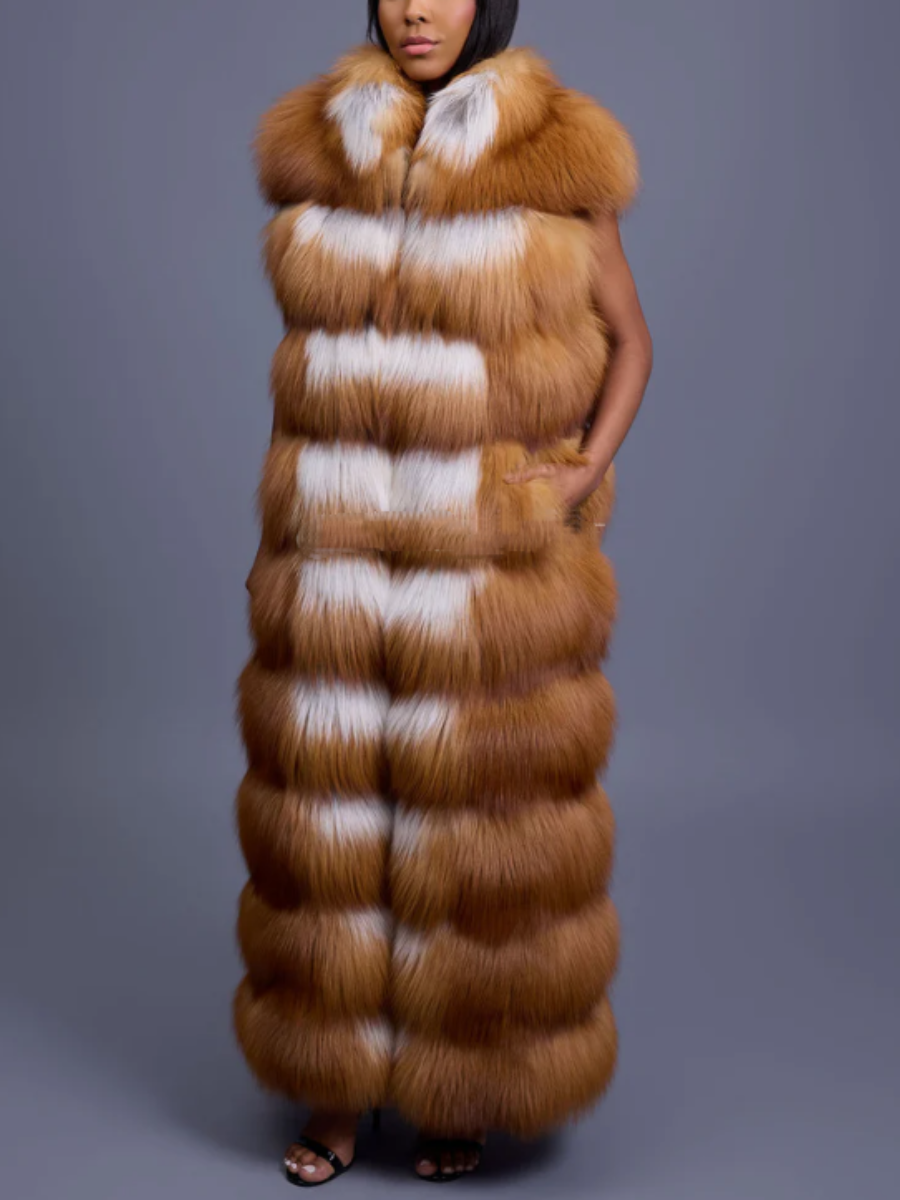 Plush Sleeveless Jacket