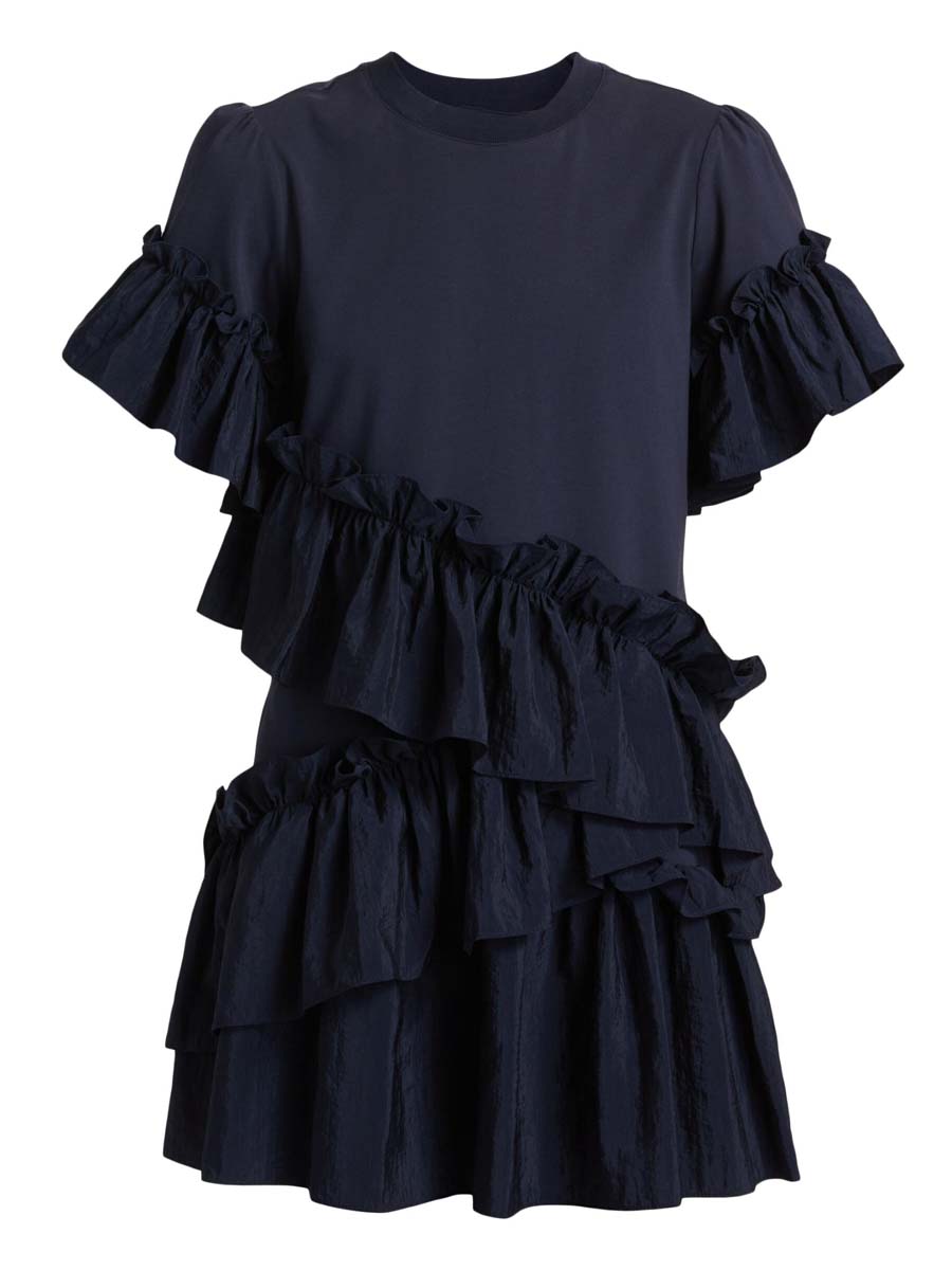 Ruffled Short Sleeve Minidress
