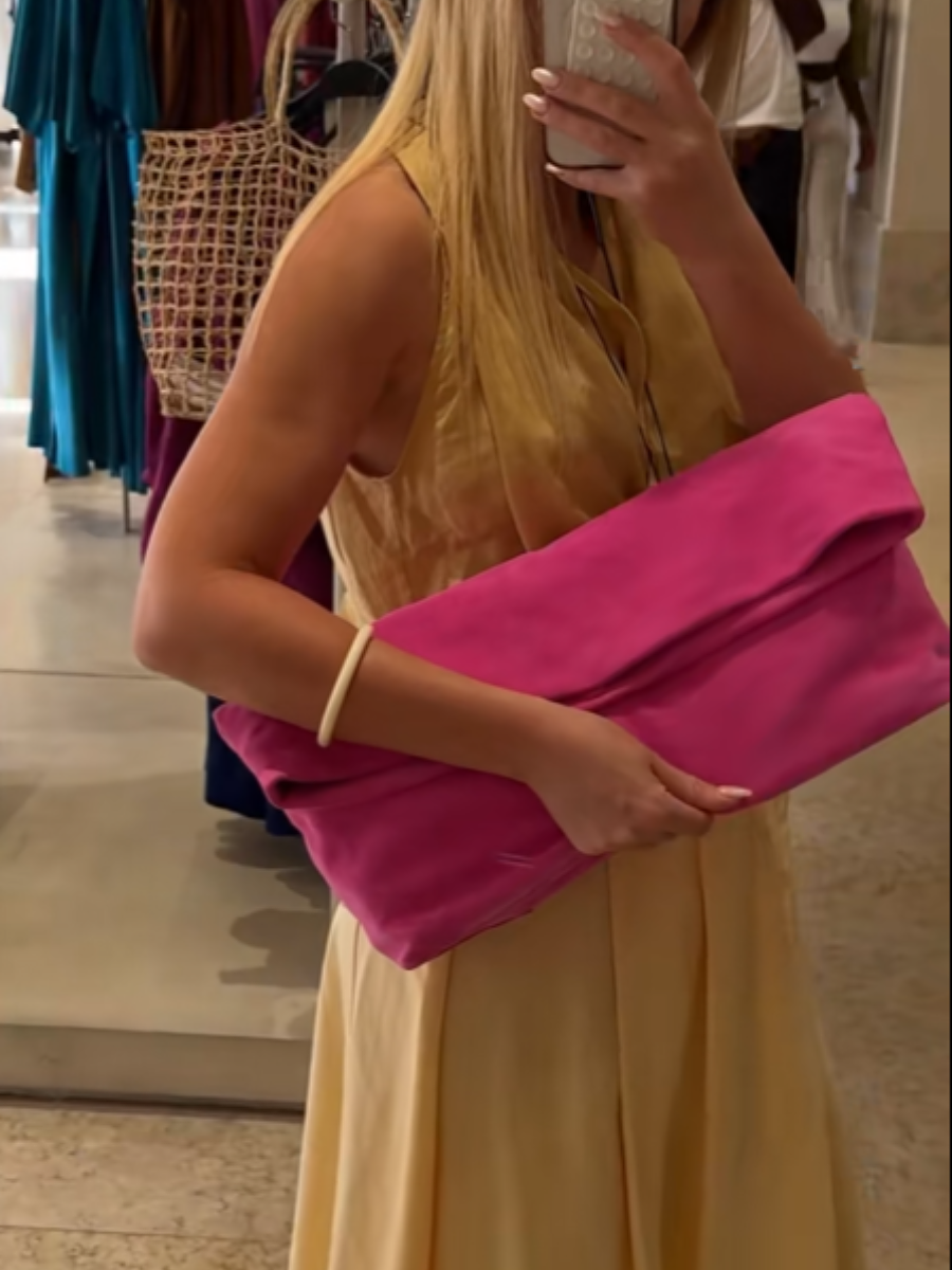 Suede Clutch