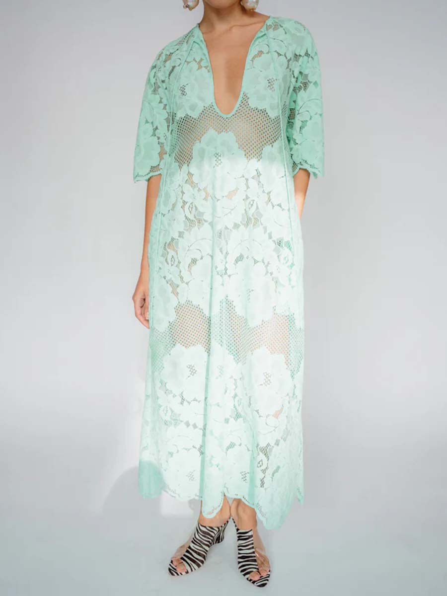 Elegant Lace See-through Dress