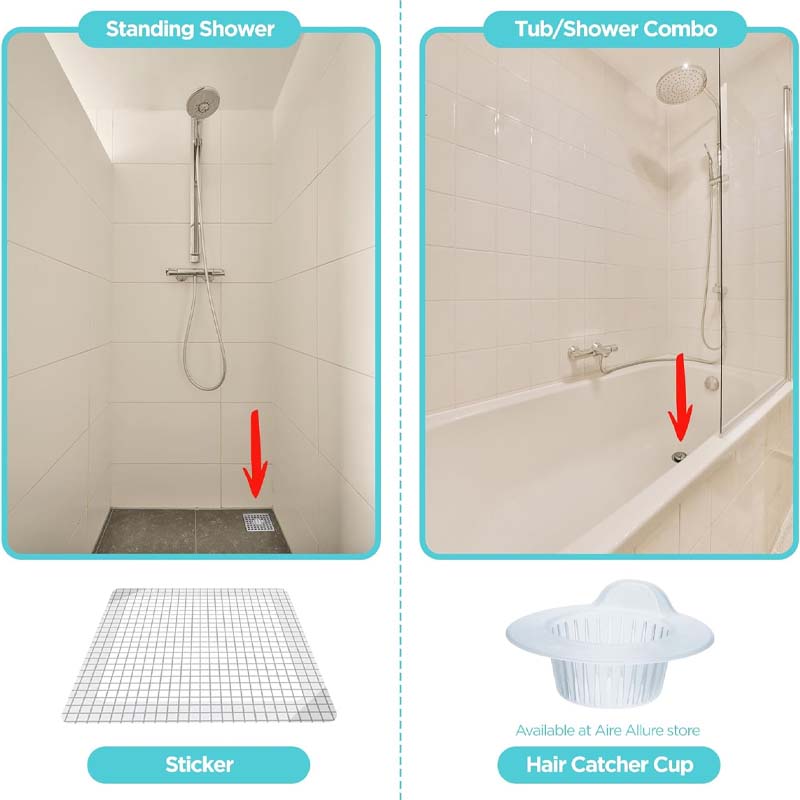 30 Pack Disposable Shower Drain Hair Catcher Mesh Stickers
