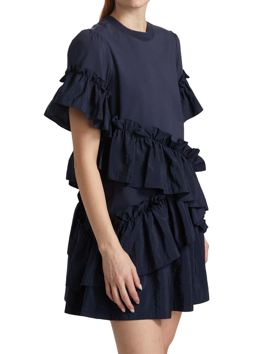 Ruffled Short Sleeve Minidress