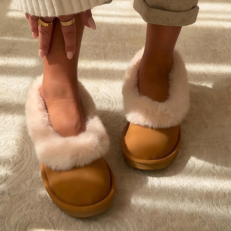 Round-toe Flat Warm Low-top Velvet Shoes