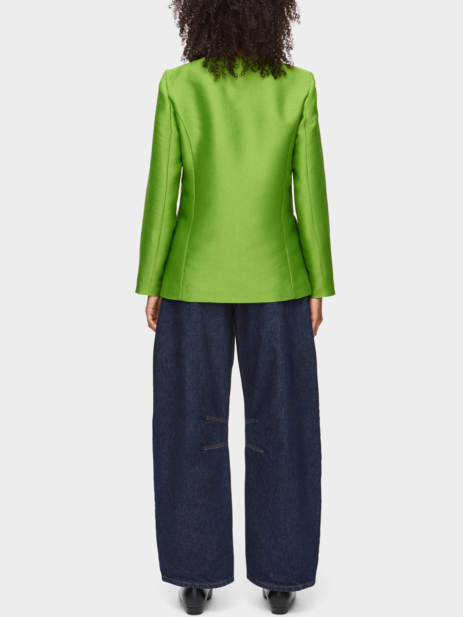 Bow Detail Crew Neck Blazer