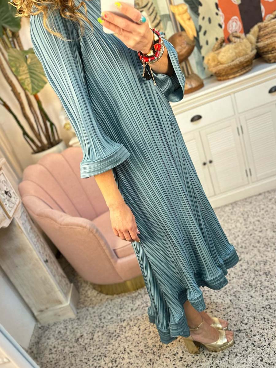 Elegant Pleated Irregular Dress