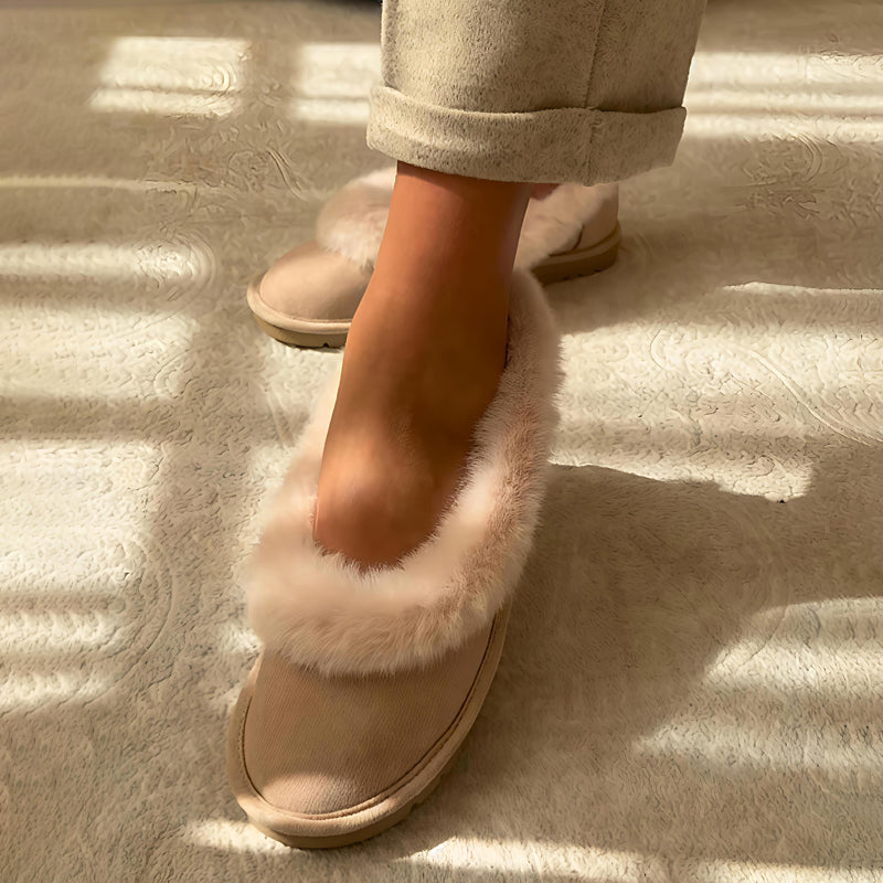 Round-toe Flat Warm Low-top Velvet Shoes