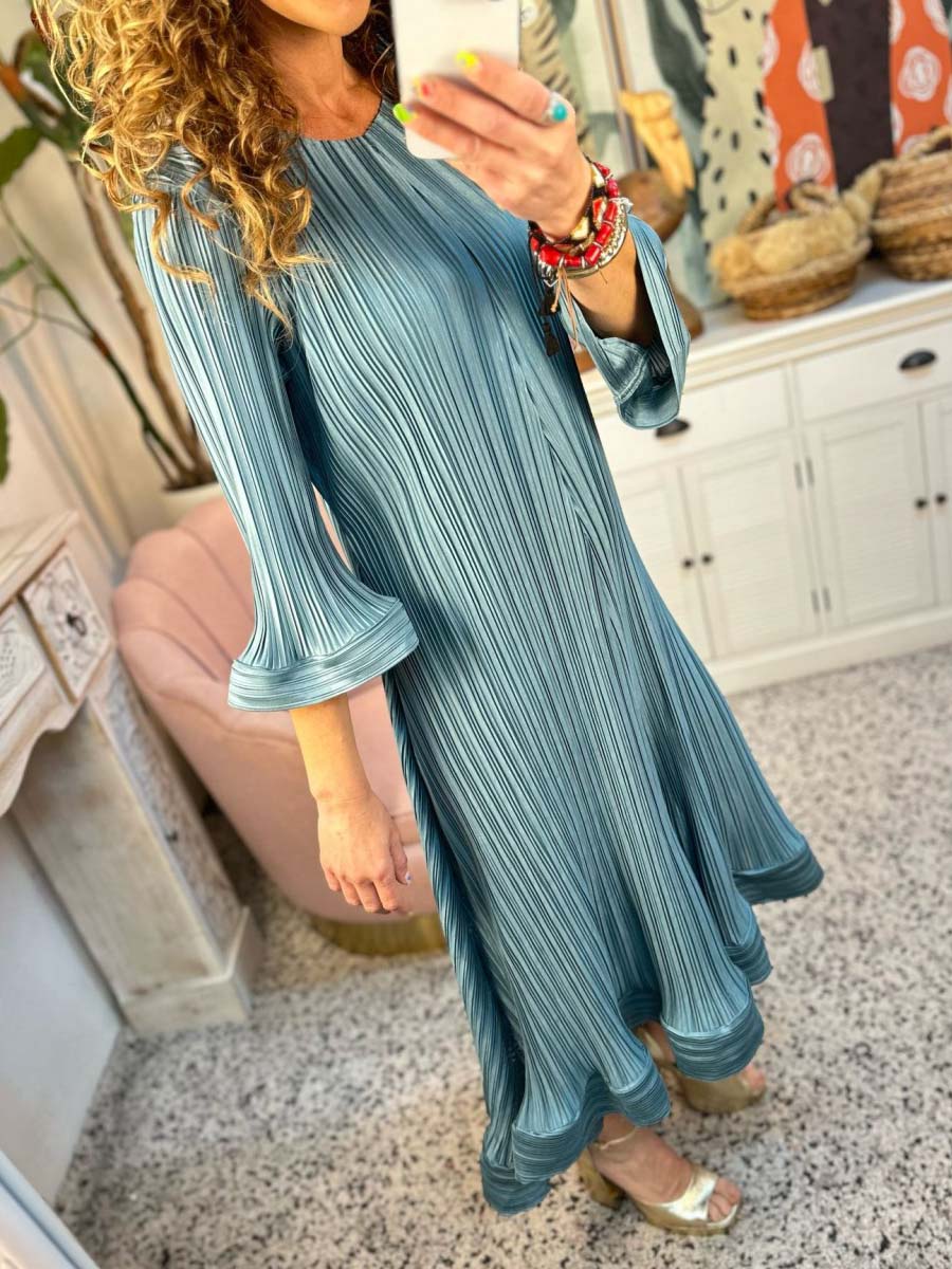 Elegant Pleated Irregular Dress