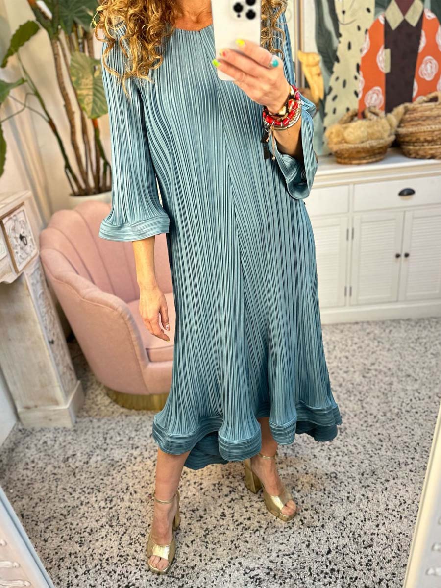 Elegant Pleated Irregular Dress