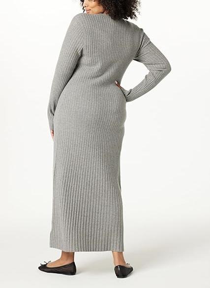Solid Color Knit Maxi Dress