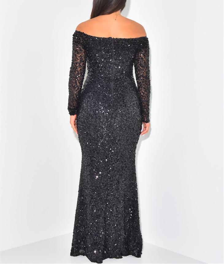 Sequin Party Glitter Maxi Dress
